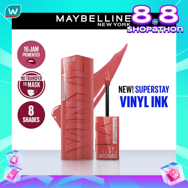 Promo Harga Maybelline Superstay Vinyl Ink 15 Peachy  - Watsons