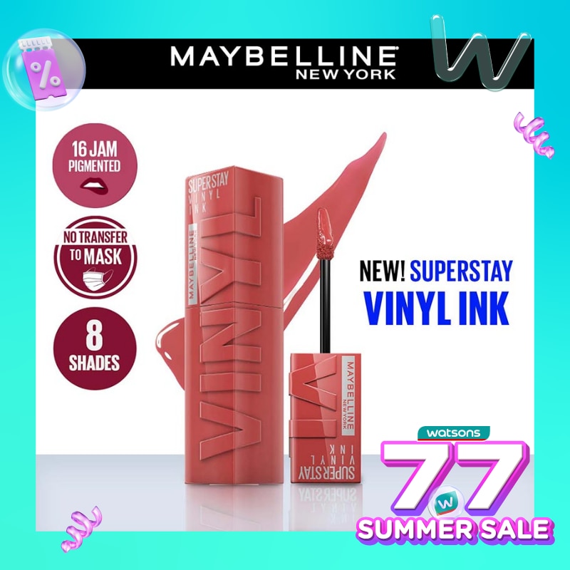 Promo Harga Maybelline Superstay Vinyl Ink 15 Peachy  - Watsons