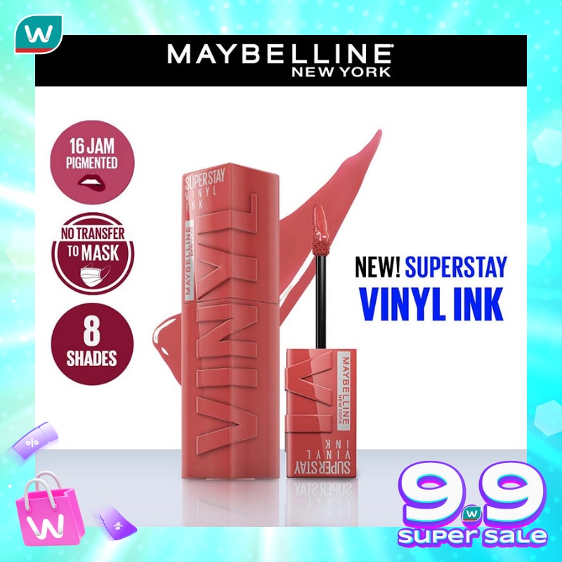 Superstay Vinyl Ink Tint 15 Peachy - LipTint Transferproof & Tahan Lama 16 Jam
