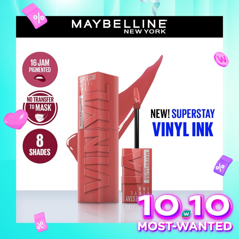 Promo Harga Maybelline Superstay Vinyl Ink 65 Saucy  - Watsons