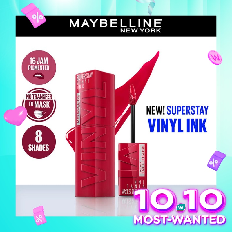 Superstay Vinyl Ink Tint 50 Wicked - LipTint Transferproof & Tahan Lama 16 Jam