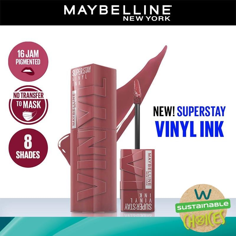 MAYBELLINE Superstay Vinyl Ink Tint 40 Witty - LipTint Transferproof &. Tahan Lama 16 Jam