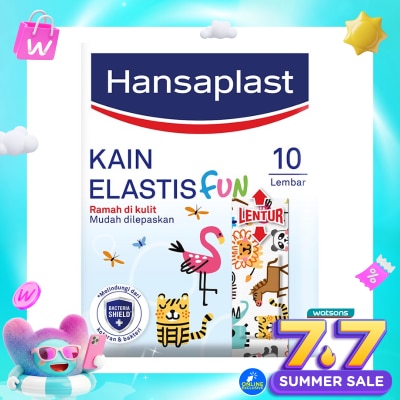 HANSAPLAST - Plester Anak Elastis Fun Kids isi 10 P3K Kain