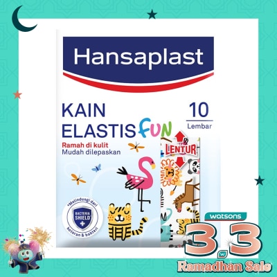 HANSAPLAST Plester Anak Elastis Fun Kids isi 10 P3K Kain