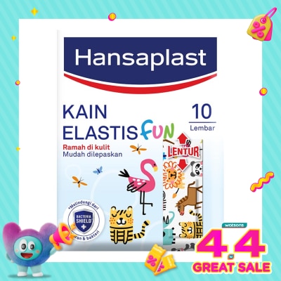 HANSAPLAST - Plester Anak Elastis Fun Kids isi 10 P3K Kain