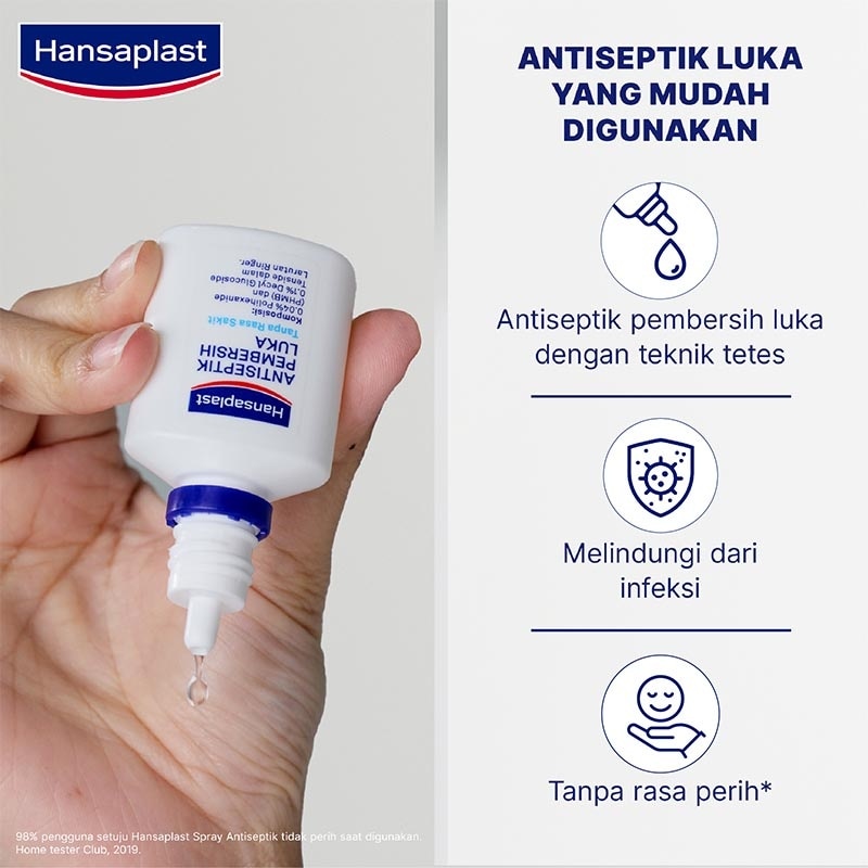 Hansaplast Antiseptik Tetes 20mL - Pembersih Luka Tanpa Rasa Perih