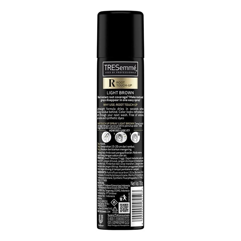 Tresemme Root Touch Up Spray Light Brown 70.8g? - untuk Dull, Faded Colored, Grey Hair