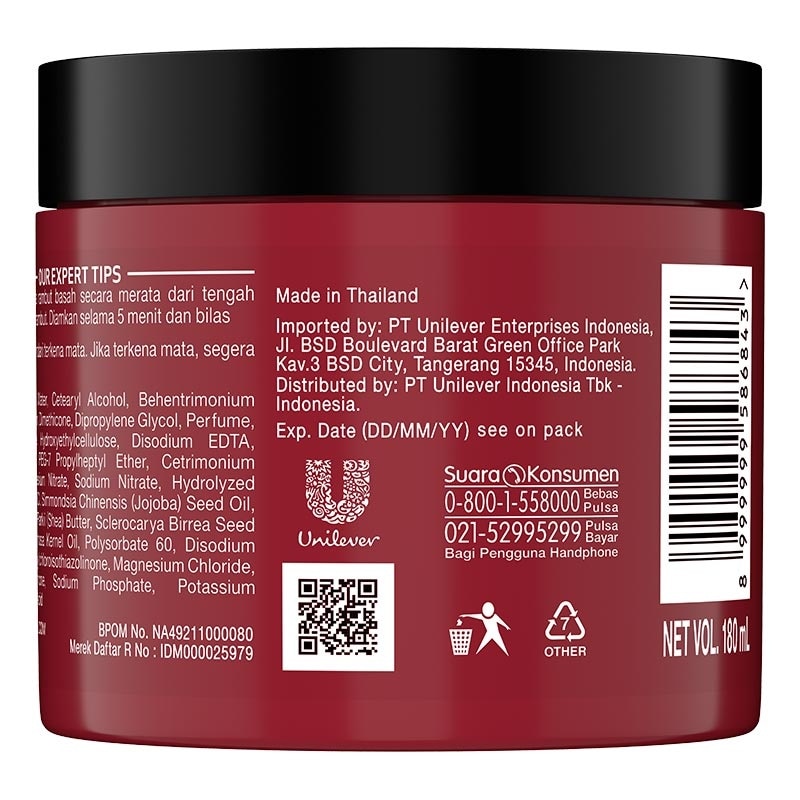 Keratin Deep Smoothening Hair Mask Perawatan Rambut Rusak & Anti Kusut 180ML