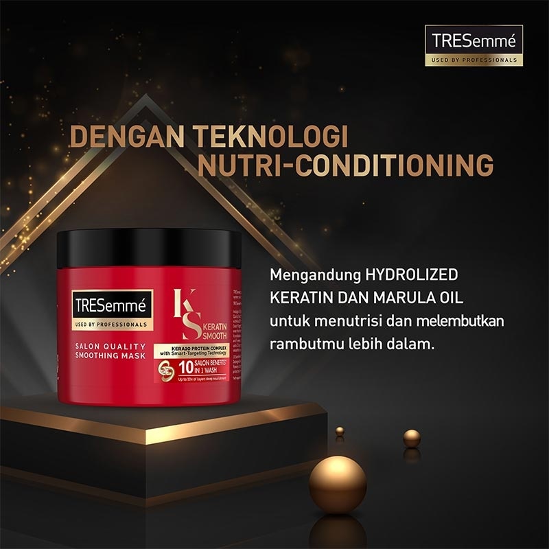 Keratin Deep Smoothening Hair Mask Perawatan Rambut Rusak & Anti Kusut 180ML