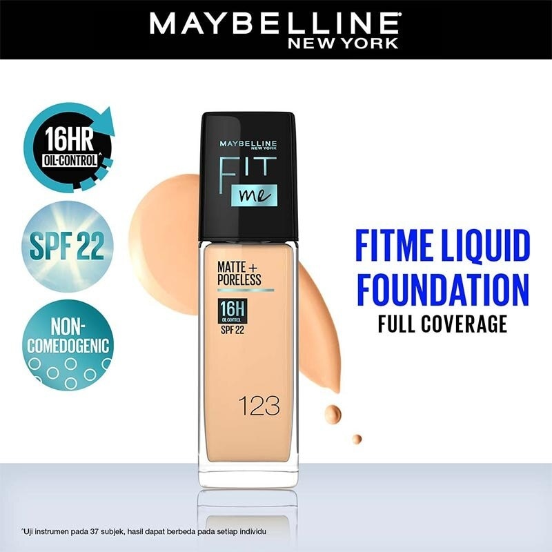 MAYBELLINE Fit Me! Matte + Poreless Liquid Matte Foundation Pump 123 - Soft Nude