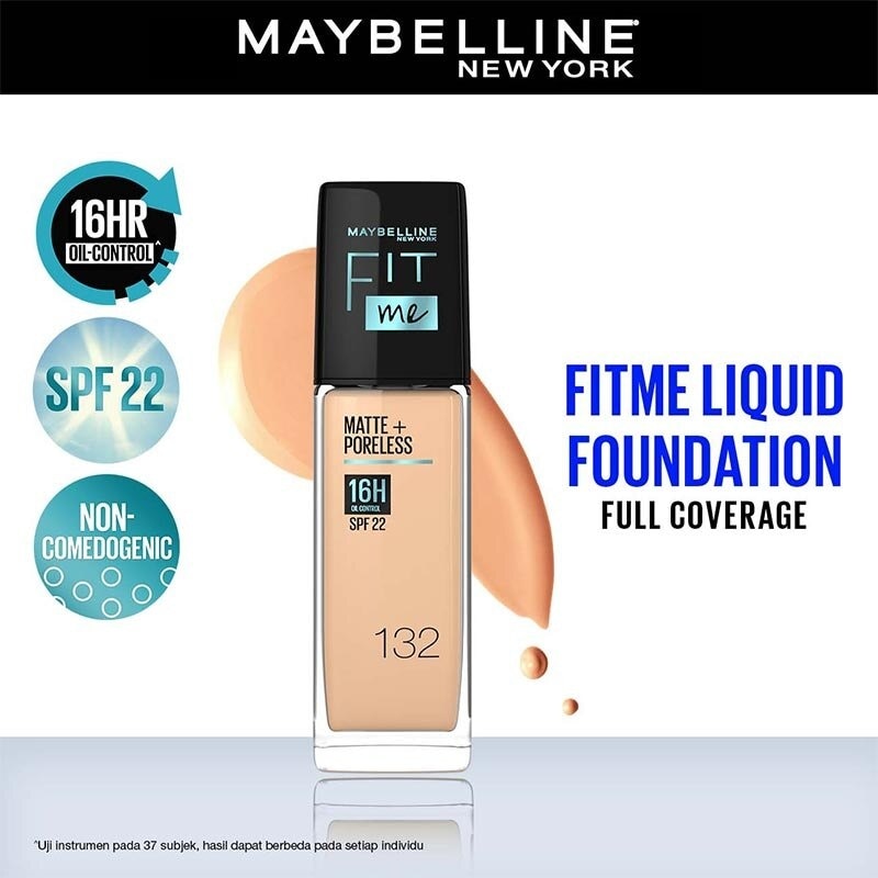 MAYBELLINE Fit Me! Matte + Poreless Liquid Matte Foundation Pump 132 - Light Bisque