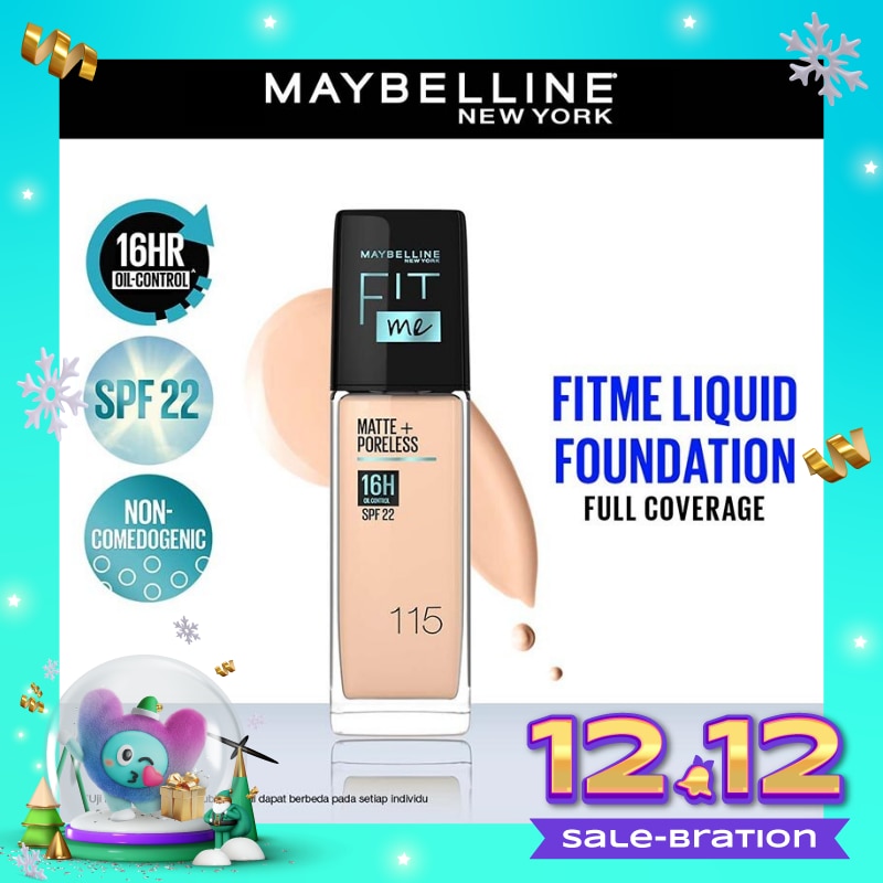MAYBELLINE Fit Me! Matte + Poreless Liquid Matte Foundation Pump 115 -Ivory