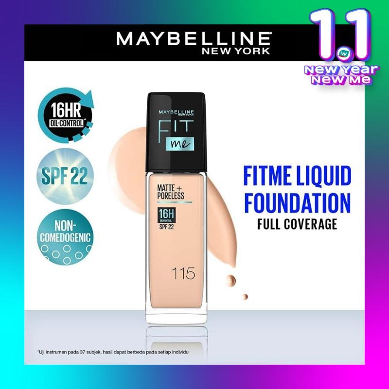 Fit Me! Matte + Poreless Liquid Matte Foundation Pump 115 -Ivory