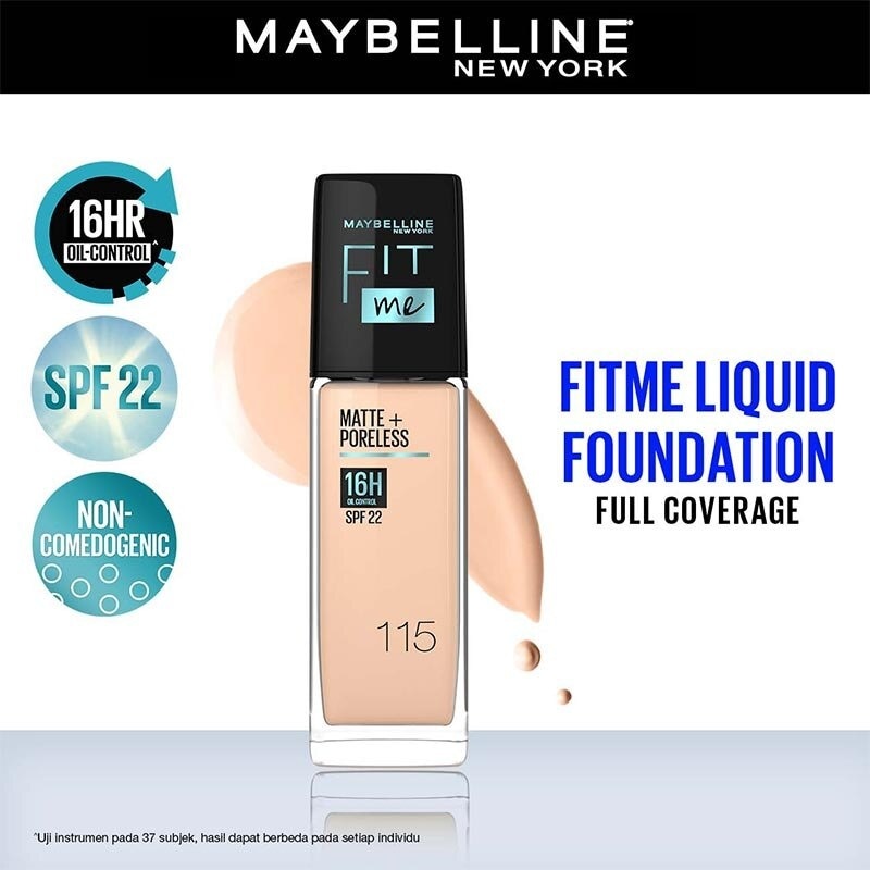 MAYBELLINE Fit Me! Matte + Poreless Liquid Matte Foundation Pump 115 -Ivory