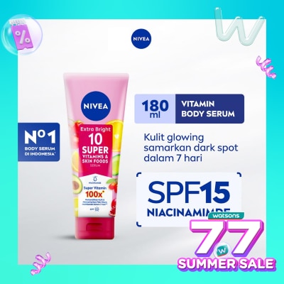 NIVEA Nivea Body Serum Extra Bright 10 Super Vitamins SPF15 180ml
