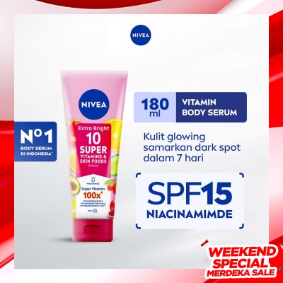 NIVEA Nivea Body Serum Extra Bright 10 Super Vitamins SPF15 180ml
