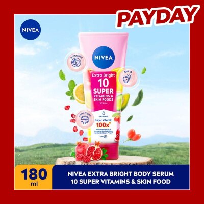 NIVEA Nivea Body Serum Extra Bright 10 Super Vitamins SPF15 180ml