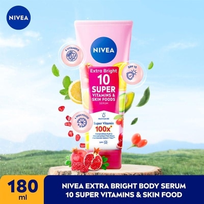 NIVEA Nivea Body Serum Extra Bright 10 Super Vitamins SPF15 180ml