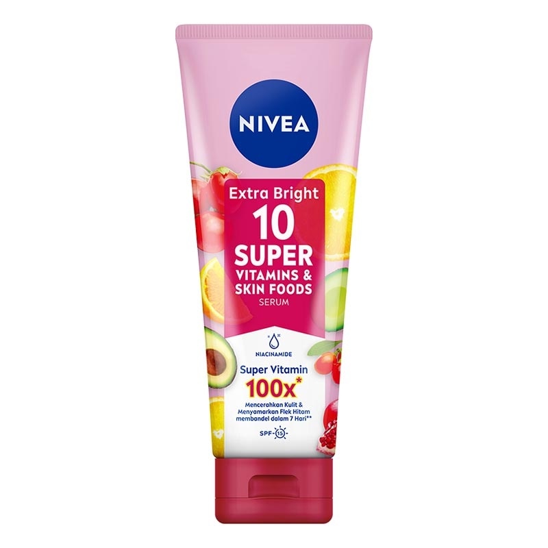 Nivea Body Serum Extra Bright 10 Super Vitamins SPF15 180ml
