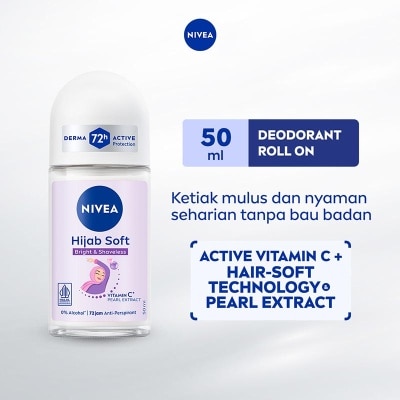 NIVEA Nivea Deodorant Roll On Hijab Soft Bright & Shaveless 50ml