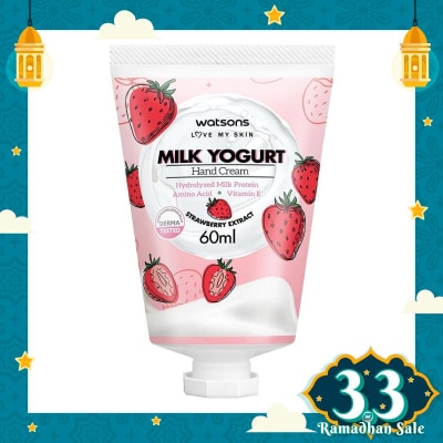 WATSONS W MILK YOGURT HAND CREAM STRAWBERRY 60ML