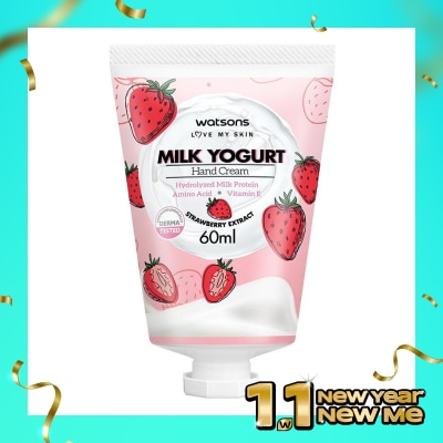 WATSONS Milk Yogurt Hand Cream Strawberry 60Ml