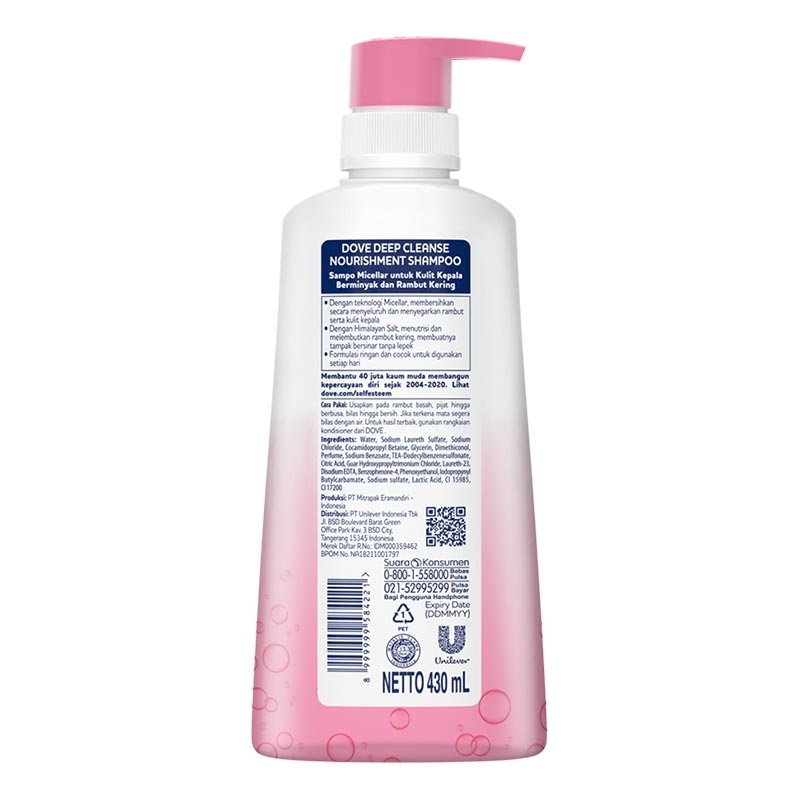 Dove Shampoo Micellar Deep Cleanse 430Ml