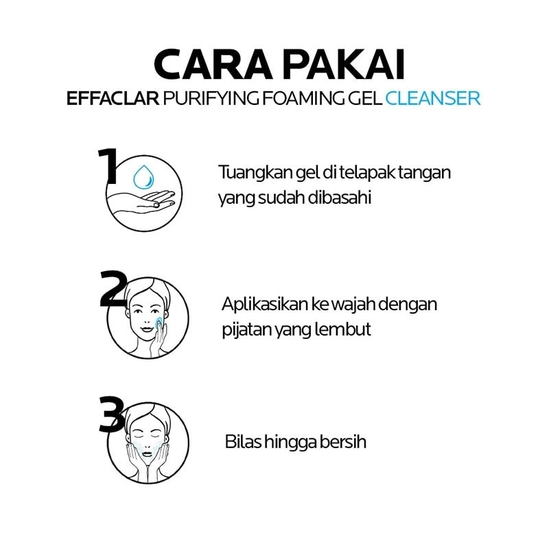 Effaclar Foaming Gel Cleanser 50ml - Facial Wash Kulit Jerawat/ Berminyak