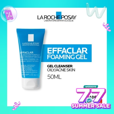 LA ROCHE POSAY Effaclar Foaming Gel Cleanser 50ml - Facial Wash Kulit Jerawat/ Berminyak