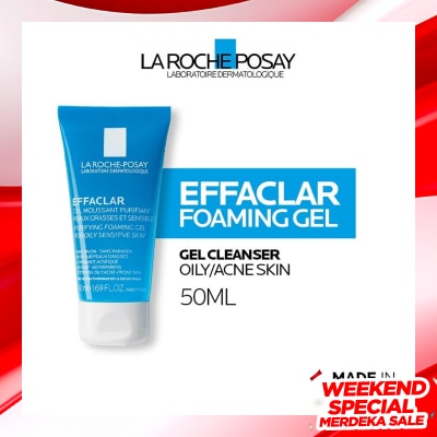 LA ROCHE POSAY Effaclar Foaming Gel Cleanser 50ml - Facial Wash Kulit Jerawat/ Berminyak