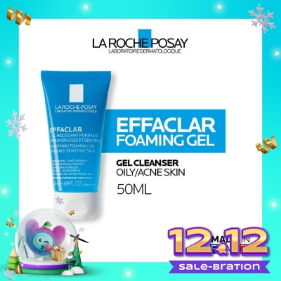LA ROCHE POSAY Effaclar Foaming Gel Cleanser 50ml - Facial Wash Kulit Jerawat/ Berminyak
