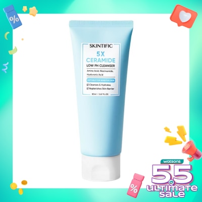 SKINTIFIC Skintific 5X Ceramide Low Ph Cleanser 80ml