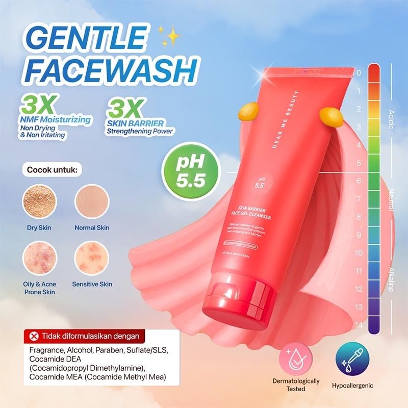 Dear Me Beauty Skin Barrier Face Gel Cleanser 100ml