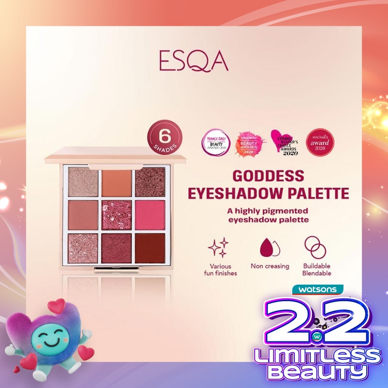 ESQA Esqa Goddess Eye shadow Palette Pink 9g