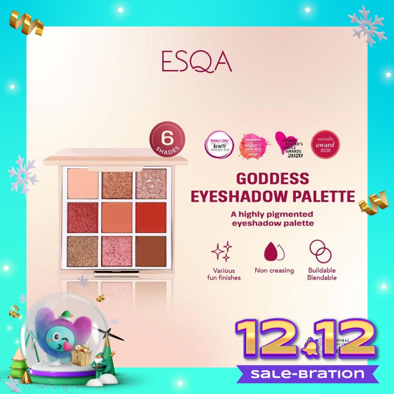 ESQA Esqa Goddess Eyeshadow Palette Peach 9g