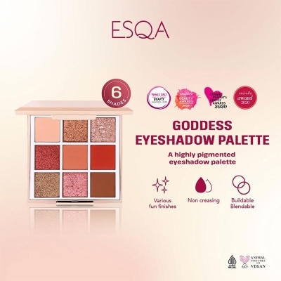 ESQA Peach Goddess Eyeshadow Palette Peach Goddess 9 g