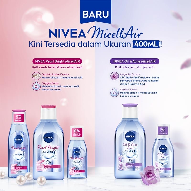 Nivea MicellAir Micellar Water Pearl Bright 400ml