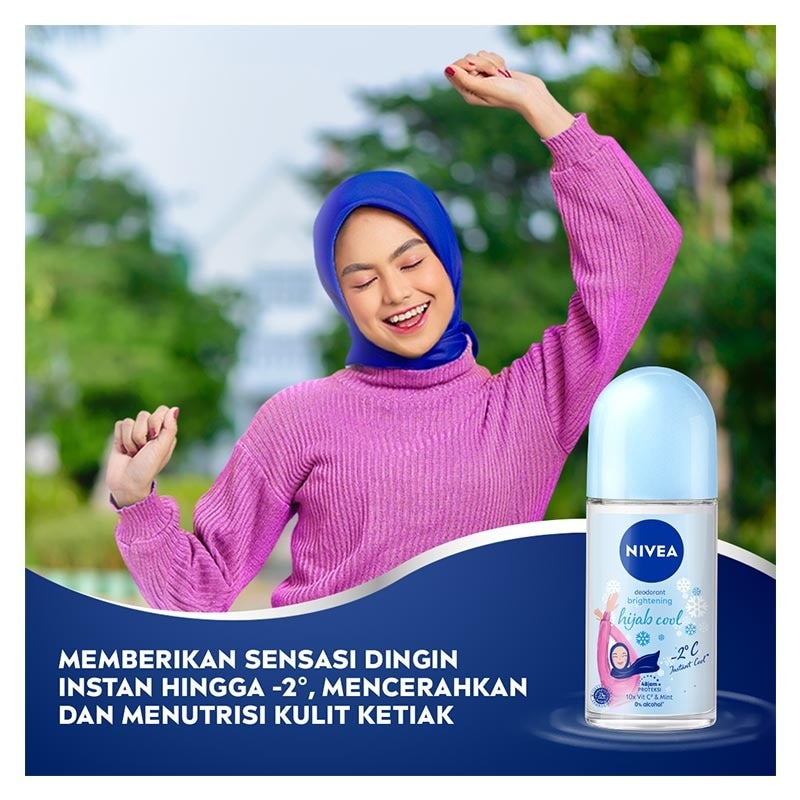 Nivea Brightening Hijab Cool Deodorant Roll On 50ml