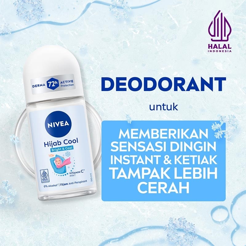 Nivea Brightening Hijab Cool Deodorant Roll On 50ml