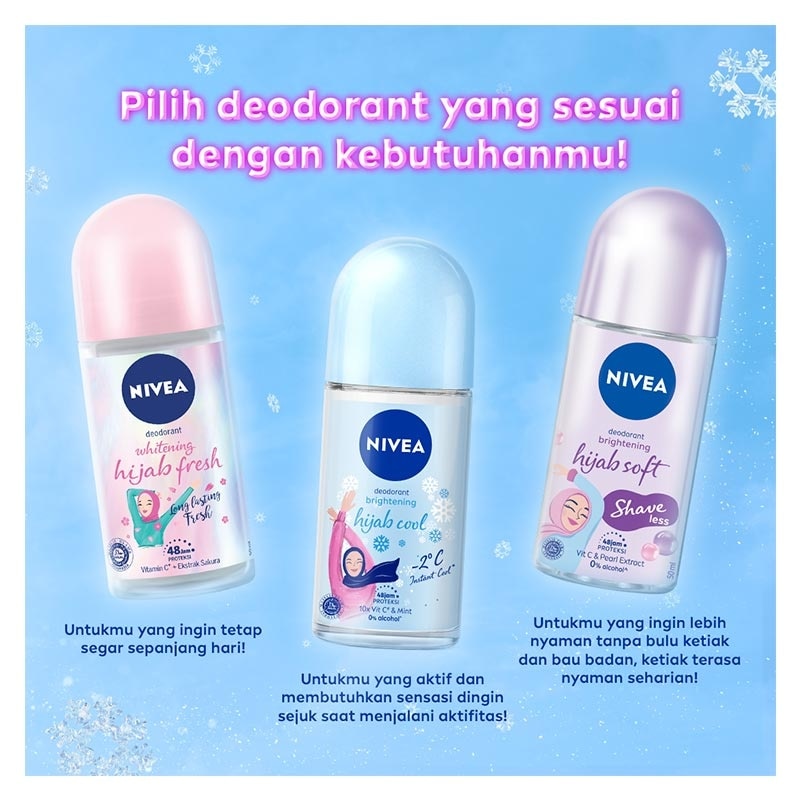 Nivea Brightening Hijab Cool Deodorant Roll On 50ml