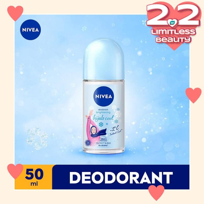 Promo Harga Nivea Deo Roll On Brightening Hijab Cool 50 ml - Watsons