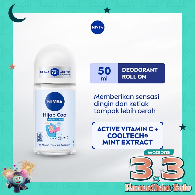 Nivea Brightening Hijab Cool Deodorant Roll On 50ml