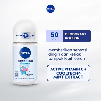 NIVEA Nivea Deodorant Roll On Hijab Cool Bright & Cool 50ml