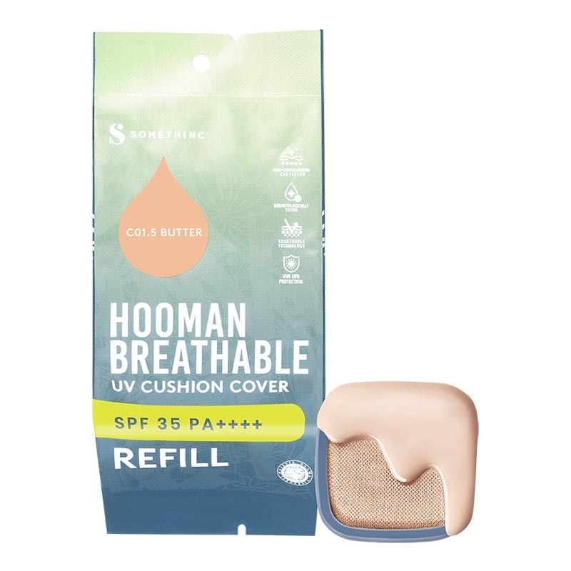 Somethinc (Refill) Hooman Breathable UV Cushion Cover SPF35 Pa++++ - C01.5 Butter