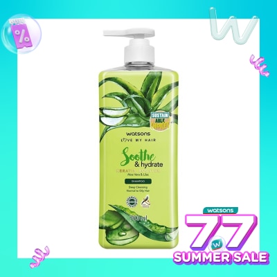 WATSONS Watsons Soothe & Hydrate Aloe Vera & Lilac Shampoo 700Ml