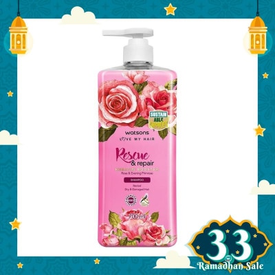 WATSONS Watsons Rescue & Repair Rose & Evening Primrose Shampoo 700Ml