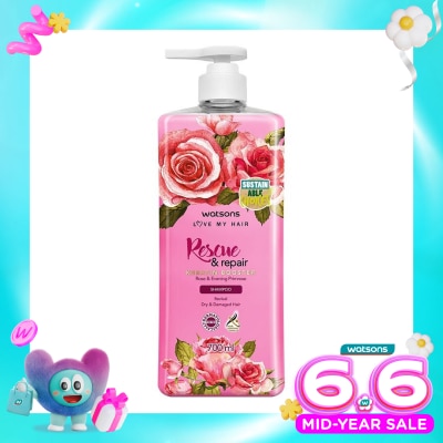 WATSONS COLLECTION - Rescue & Repair Rose & Evening Primrose Shampoo 700Ml
