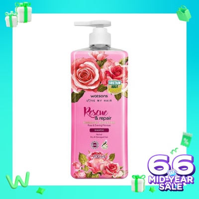 WATSONS Watsons Rescue & Repair Rose & Evening Primrose Shampoo 700Ml