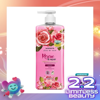 WATSONS Rescue & Repair Rose & Evening Primrose Shampoo 700Ml