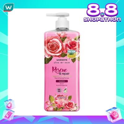 WATSONS Watsons Rescue & Repair Rose & Evening Primrose Shampoo 700Ml